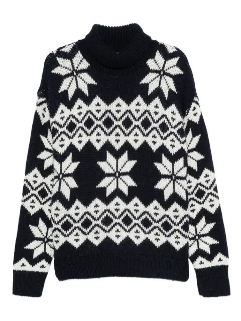 THE NEW SOCIETY snowflake-embroidered sweatshirt Blue AW25WJU12C29
