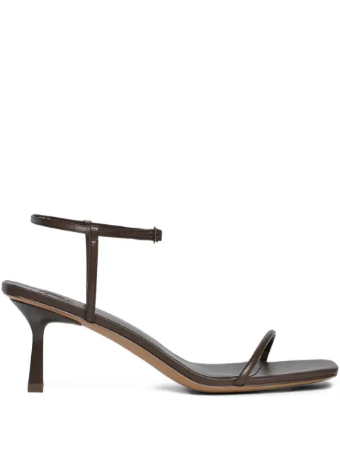 12 STOREEZ 60mm ankle-strap leather sandals Brown 132162