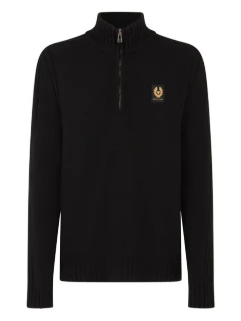 Belstaff ribbed-knit half-zip sweater Black 105945