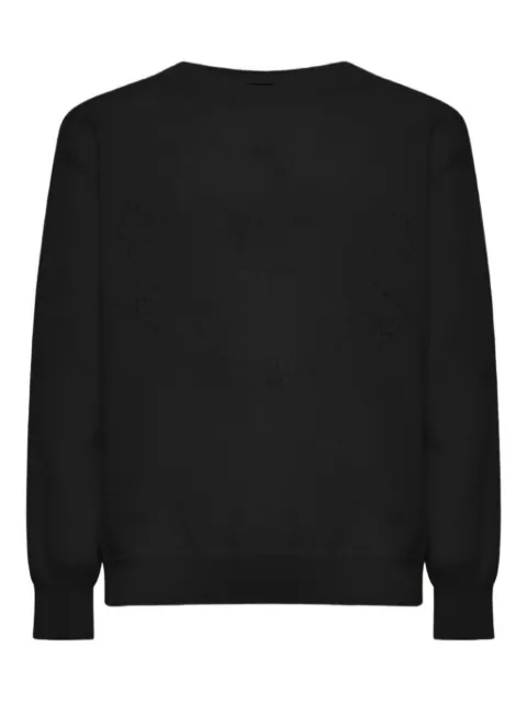 John Richmond perforated-detail sweater Black RMA25161MA