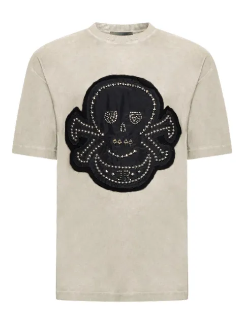 John Richmond skull-embellished T-shirt Neutrals RMA25034TS