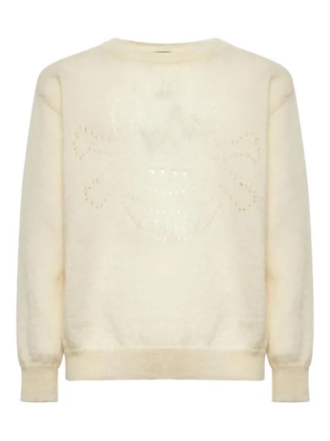 John Richmond cutout-detail sweater Neutrals RMA25161MA