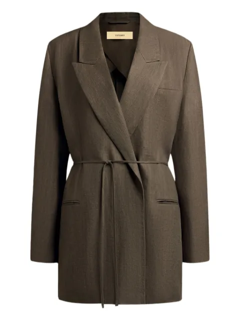 12 STOREEZ belted blazer Brown 131476