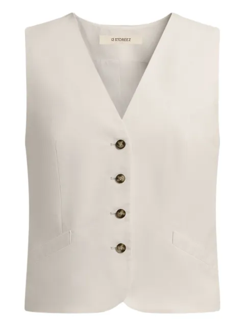12 STOREEZ button-fastening waistcoat Grey 131472