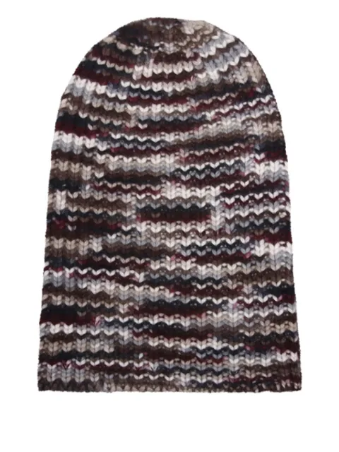 HURRAY striped beanie Brown 150005