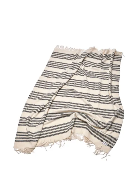Lagomoro CAMUNI virgin wool blanket (180cm x 135cm) White CAMUNI