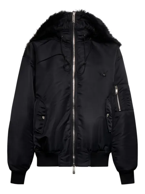 John Richmond textured-collar jacket Black RMA25018GB
