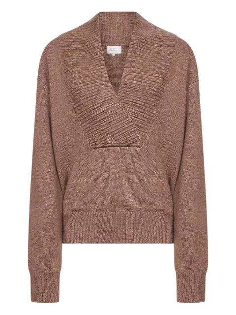LouLou de Saison Makela V-neck sweater Neutrals MAKELATAUPEMELANGE