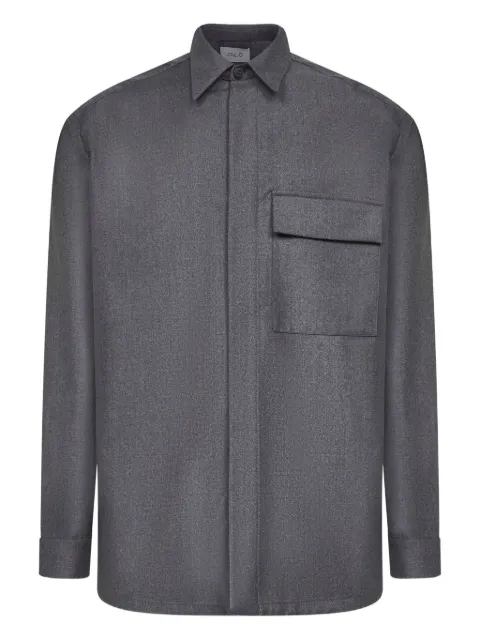 D4.0 buttoned flap-pocket shirt Grey D1HFW25260002N067