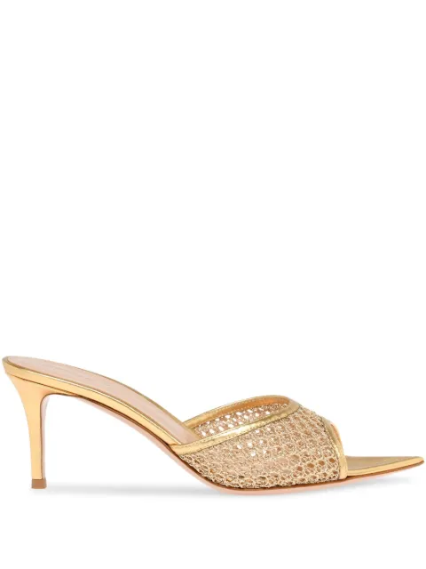 Gianvito Rossi 70mm Siena pointed-toe sandals Gold G1009670RICNIT