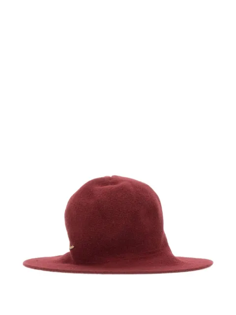 Borsalino round-crown wide-brim hat Red 130389PM190