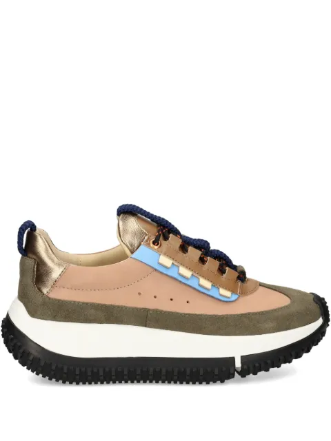 4CCCCEES panelled-design leather sneakers Brown 4CS870004