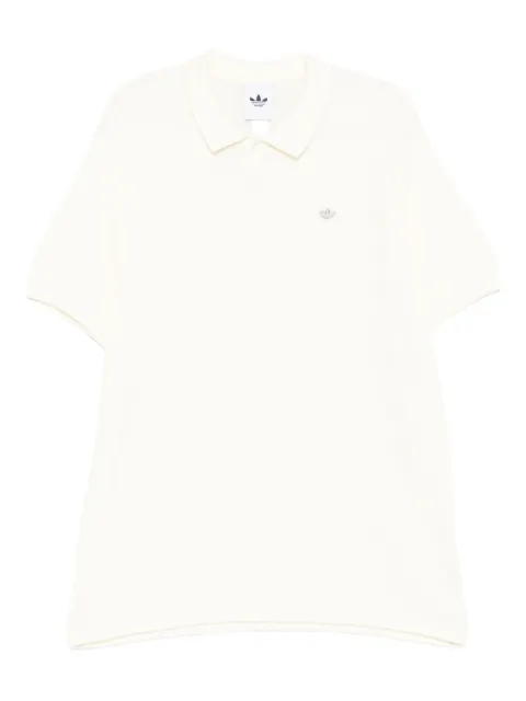 adidas logo-plaque polo shirt White JV7596