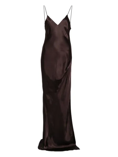 VETEMENTS spaghetti-strap dress Brown WH76DR770B