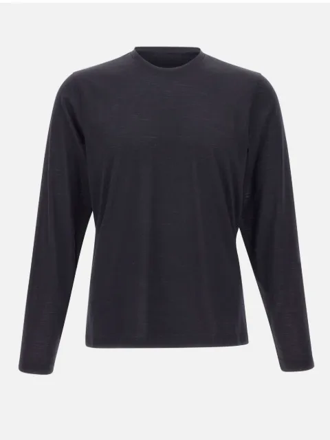 Gran Sasso crew-neck long-sleeve T-shirt Blue 6014968001598