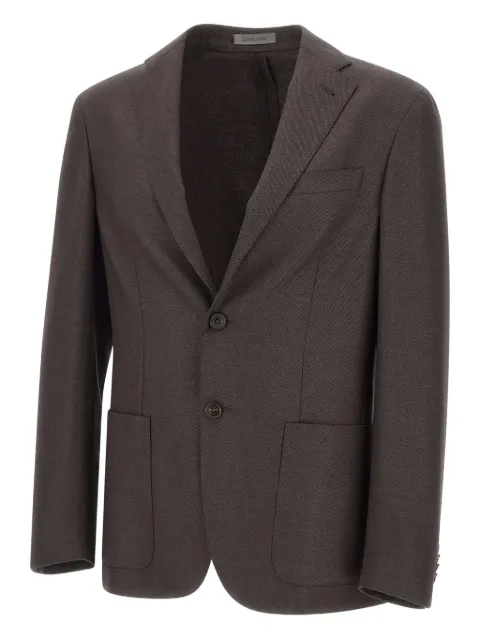 Corneliani textured narrow-lapels blazer Brown 26X57926182650307R