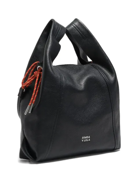 BIMBA Y LOLA medium Paper leather rope-detail tote bag Black 252BBBJ7U14000