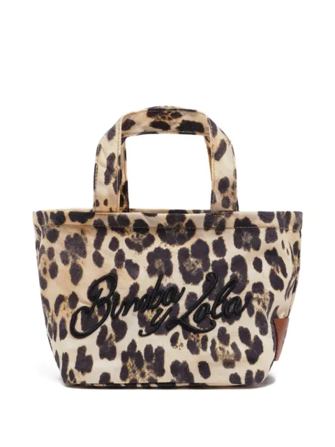 BIMBA Y LOLA mini leopard-print tote bag Neutrals 252BBK95410351