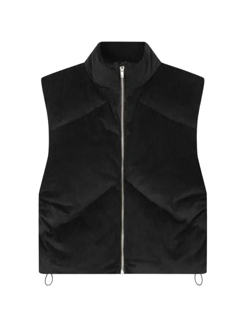 ROUGH. corduroy quilted gilet Black 9622644097288