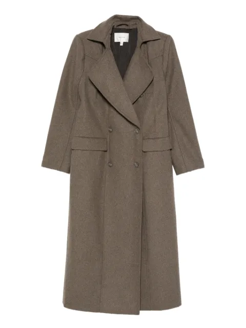 Gestuz double-breasted lapel coat Brown 10910348