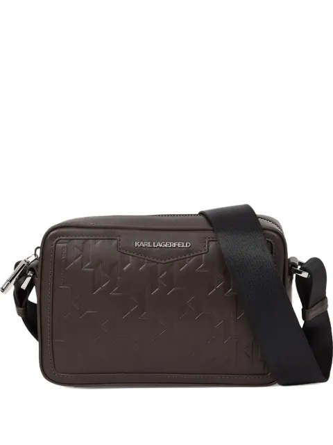 Karl Lagerfeld K/Loom leather shoulder bag Brown A1M300672FI