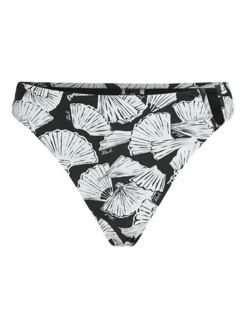 Karl Lagerfeld fan-print bikini briefs Black B1W460422HF