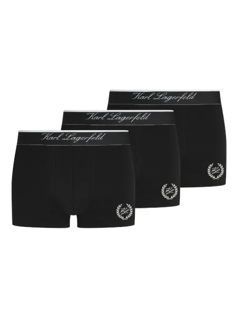 Karl Lagerfeld crest-logo boxers (pack of three) Black B1M47009999