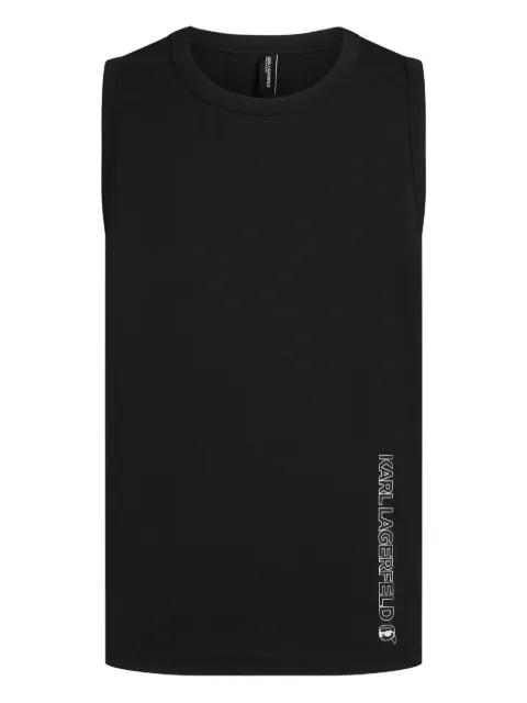 Karl Lagerfeld logo-print tank top Black B1M46012999