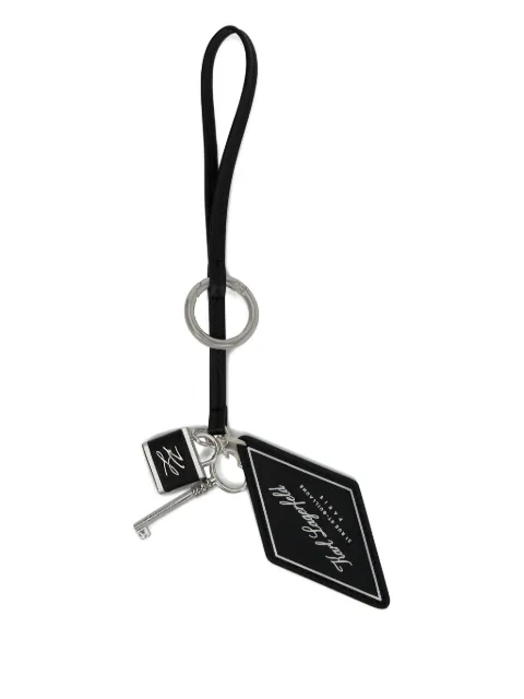 Karl Lagerfeld logo-print keyring Black B1W50066999