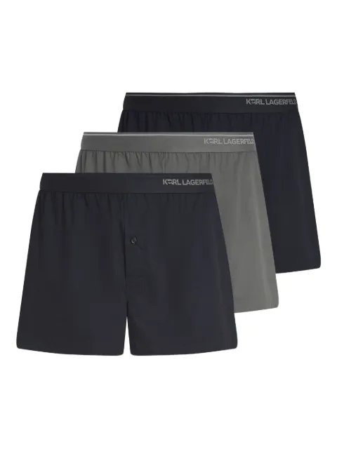 Karl Lagerfeld Ikon logo-waistband boxers (pack of three) Black B1M470271JG