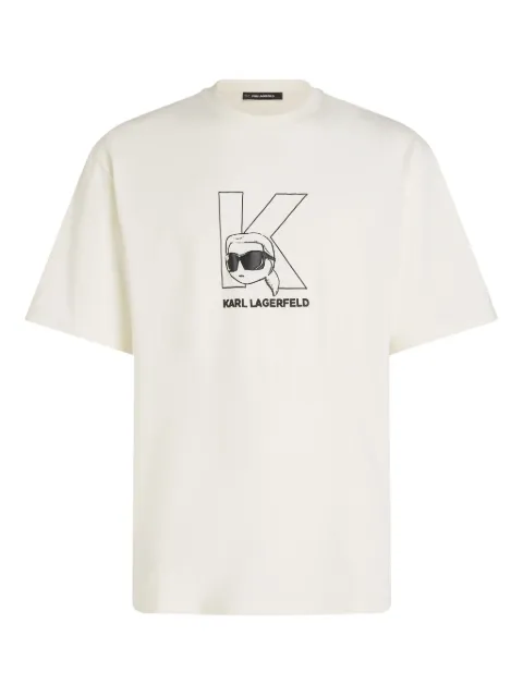 Karl Lagerfeld ikon k-initial T-shirt White B1M170431JW