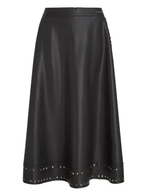 Karl Lagerfeld midi stud-embellished skirt Black B1W12011999