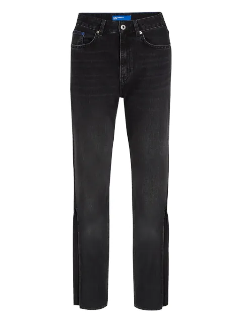 Karl Lagerfeld Jeans split-hem high-rise jeans Black B1W100721BJ
