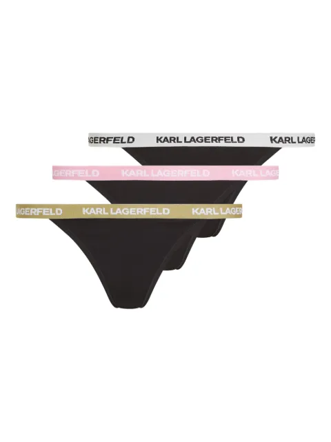 Karl Lagerfeld logo-detailing briefs (set of three) Black B1W470142JM