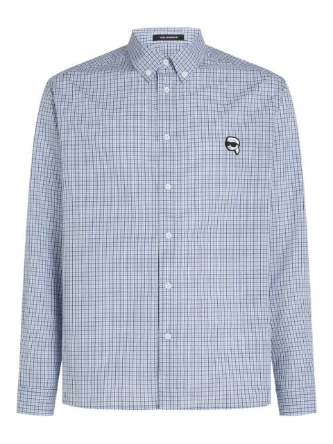Karl Lagerfeld Ikon checked shirt Blue B1M16007327