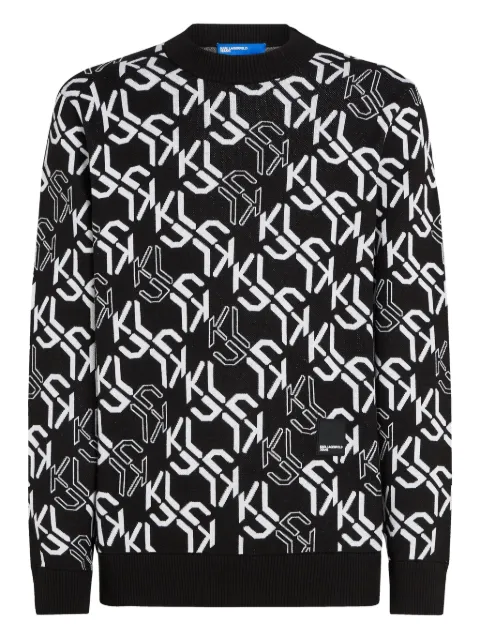 Karl Lagerfeld Jeans monogram-pattern sweater Black B1M180201CY