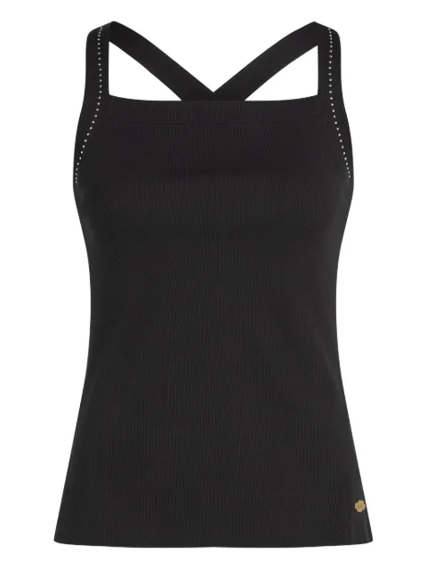 Karl Lagerfeld studded crisscross tank top Black B1W17022999