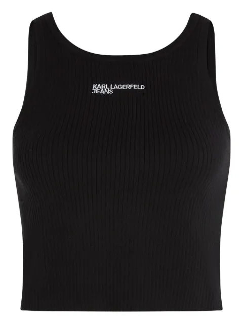 Karl Lagerfeld Jeans ribbed tank top Black B1W18024999
