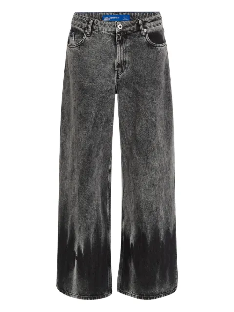 Karl Lagerfeld Jeans low-rise wide-leg jeans Grey B1W100811MW