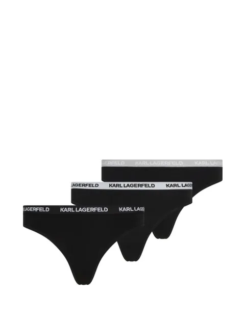 Karl Lagerfeld logo-band thong (pack of three) Black B1W47031917