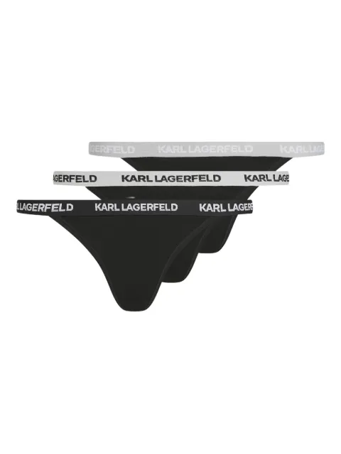 Karl Lagerfeld logo-waistband briefs (pack of three) Black B1W47032917