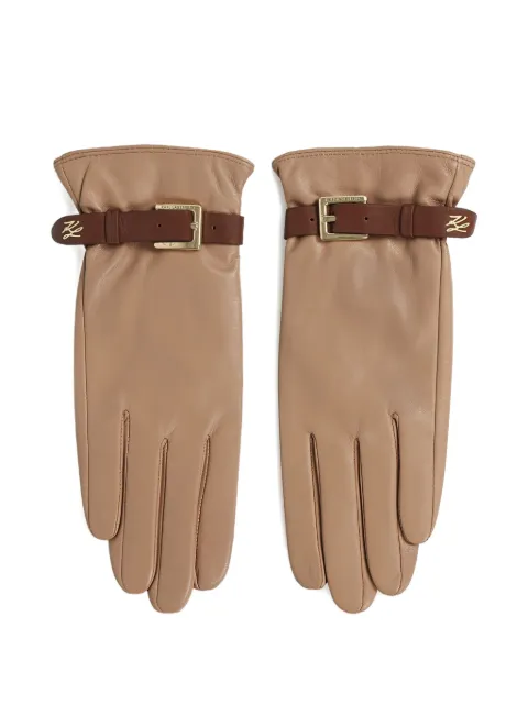 Karl Lagerfeld K/Autograph belt gloves Brown B1W330361LG