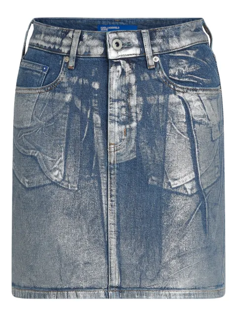 Karl Lagerfeld coated denim mini skirt Blue B1W120181MX