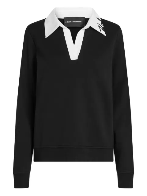 Karl Lagerfeld logo-embroidered sweater Black B1W20020999