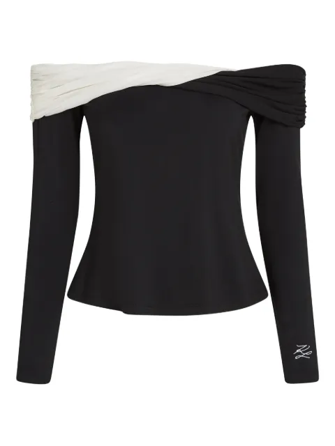 Karl Lagerfeld off-shoulder top Black B1W17009101
