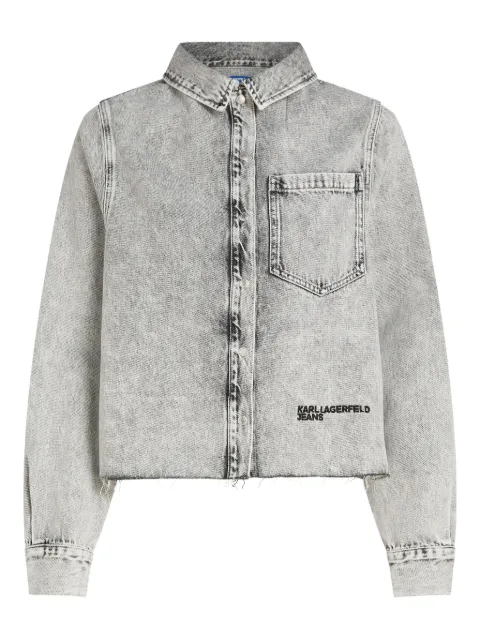 Karl Lagerfeld Jeans bleached denim shirt Grey B1W110222IH