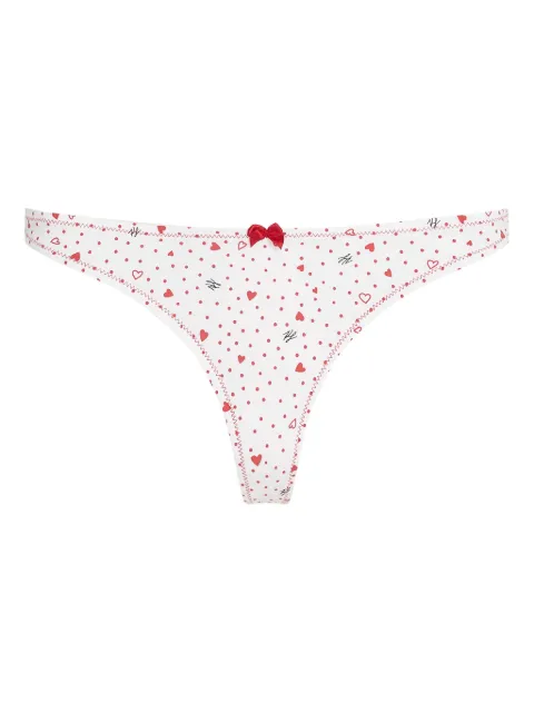 Karl Lagerfeld heart-print thong White B1W470192JO