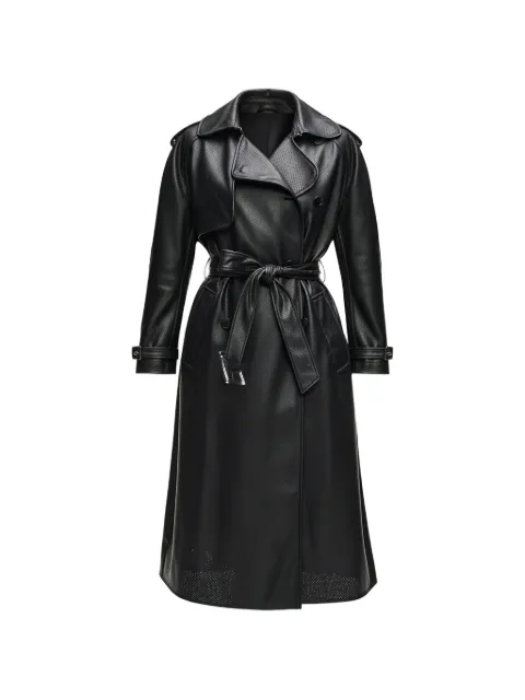 Karl Lagerfeld belted double-breasted trench coat Black B1W15008999