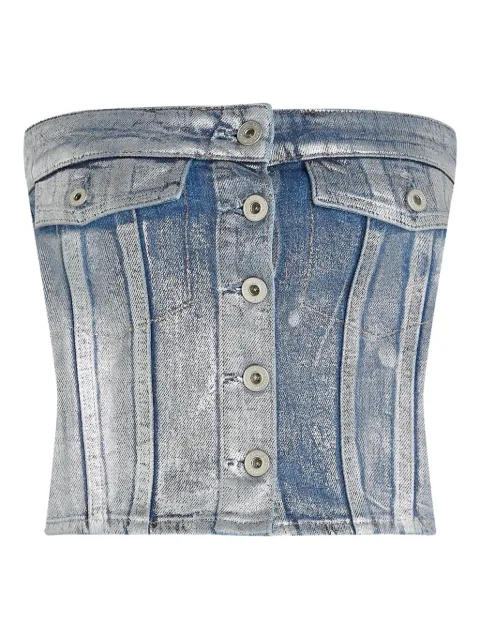 Karl Lagerfeld button-fastening top Blue B1W110231MX