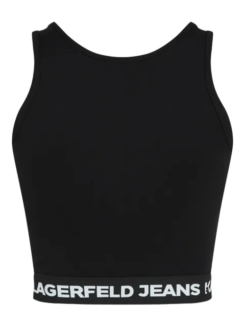 Karl Lagerfeld Jeans logo-tape tank top Black B1W17048999